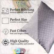 Both Side Quilted Velvet Cushion Cover (Set of 2), Grey